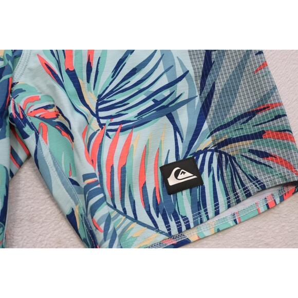 Quiksilver Highline Board Shorts Stretch Striped Floral Surf Water Swim Mens 28 - Picture 2 of 8